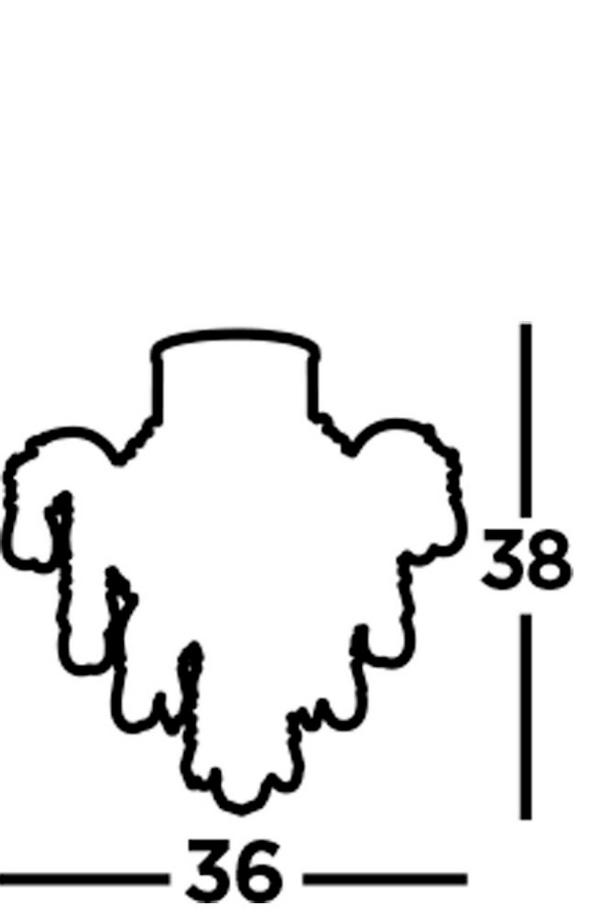 Csillár 7901-1cc - krómszínű, Konventionell, üveg/fém (36/38/36cm)