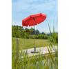 Sonnenschirm Locarno ca.150x220x150cm Rot - Rot/Silberfarben, Basics, Textil/Metall (150/220/150cm) - Schneider
