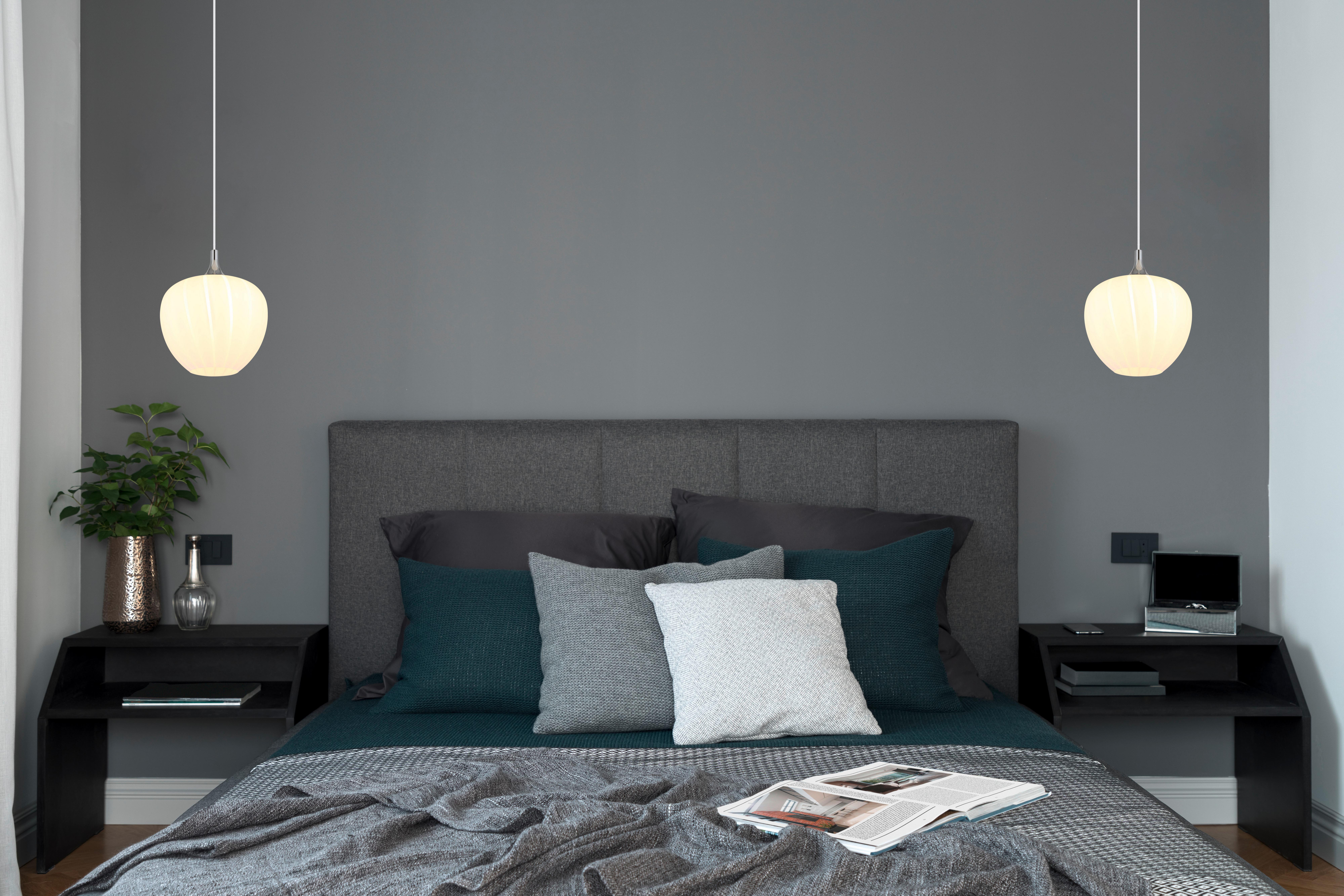 Hängeleuchte Maxy Weiß/Chrom max. 60 Watt - Chromfarben/Weiß, KONVENTIONELL, Glas/Metall (29/120cm) - Globo