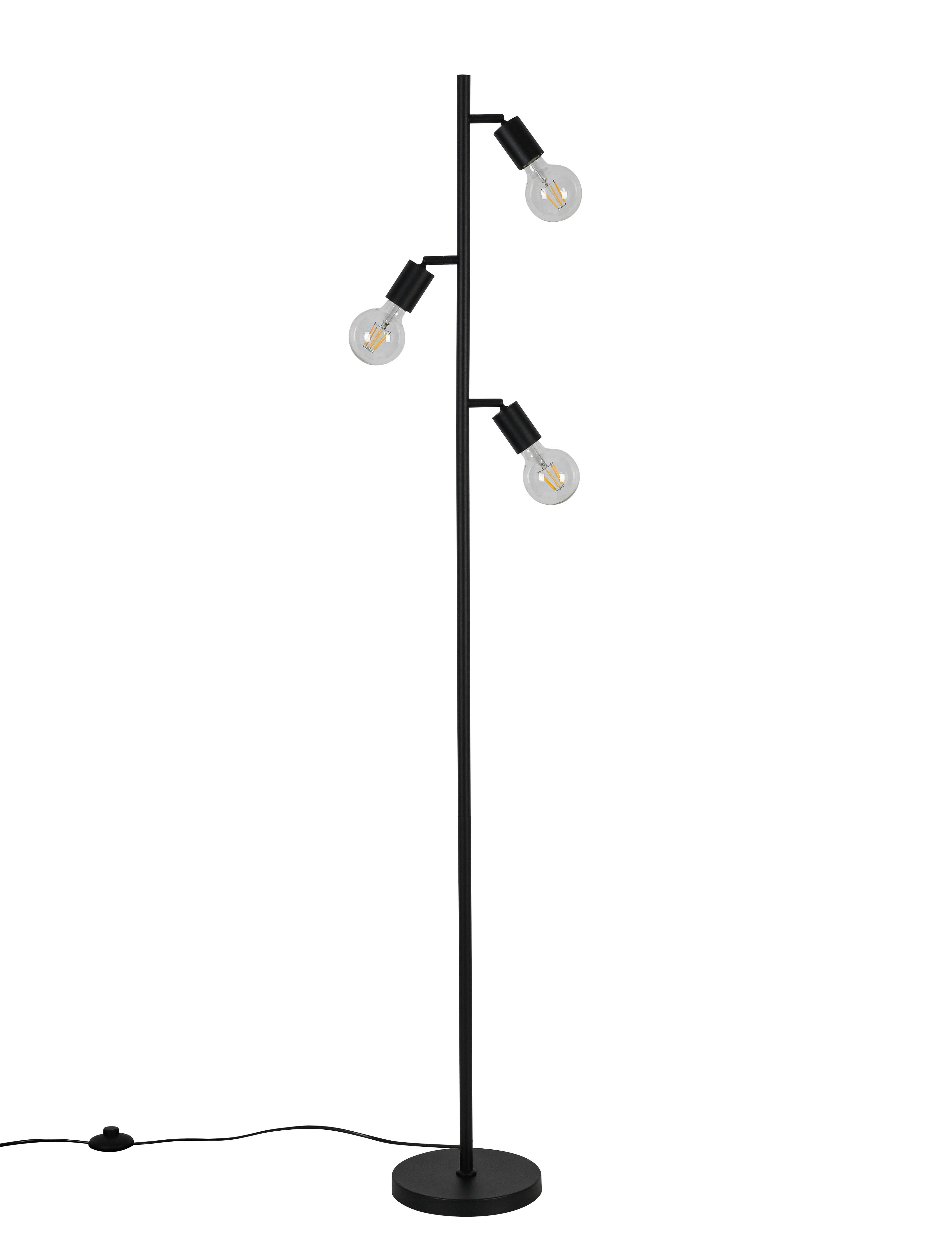 GOLVLAMPA STEFAN - svart, Basics, metall/plast (22cm) - Mömax