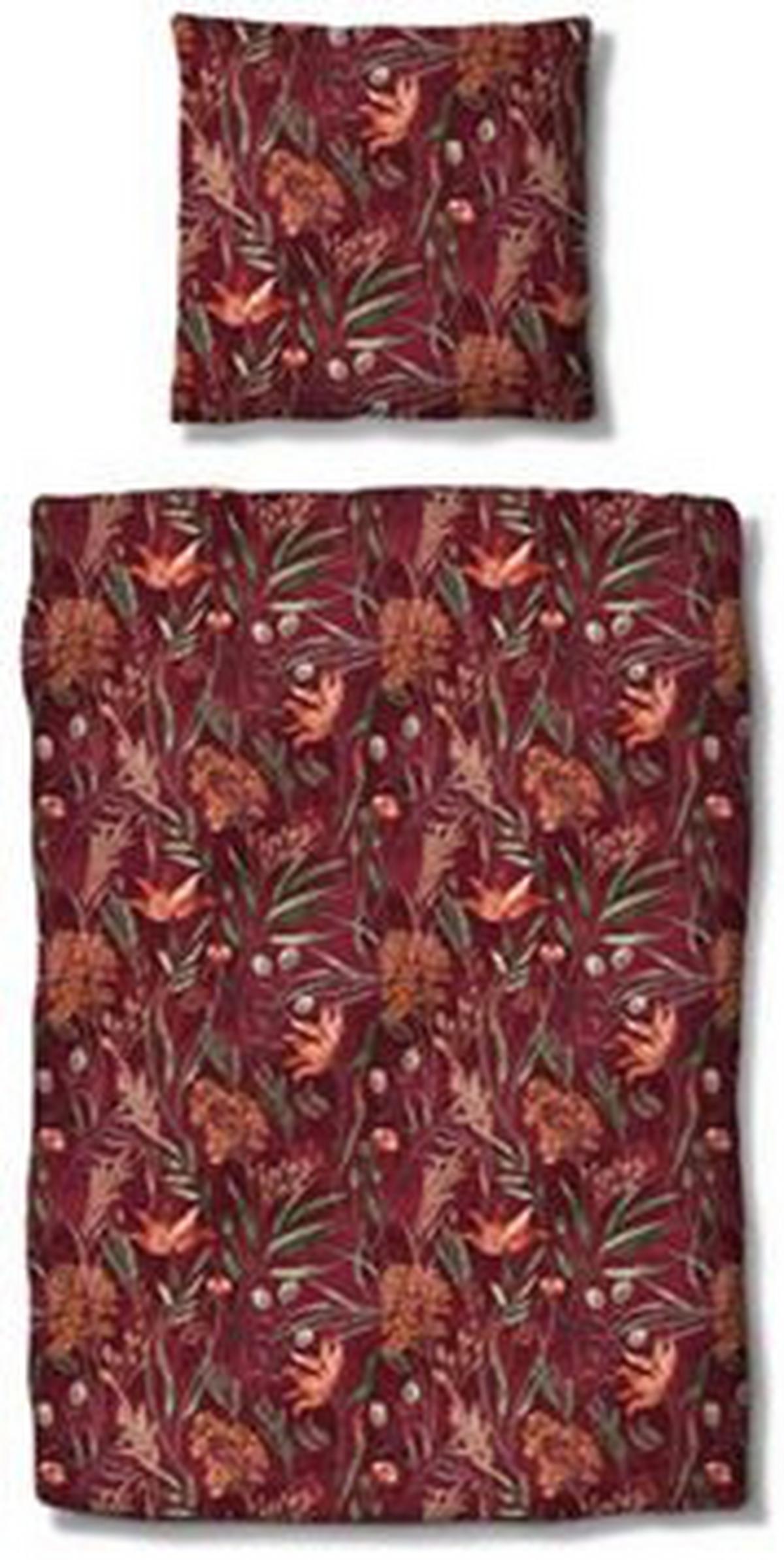 Lenjerie de pat Nora, cca. 140x200/50x70 cm - roșu, Modern, textil (140/200cm) - Mömax