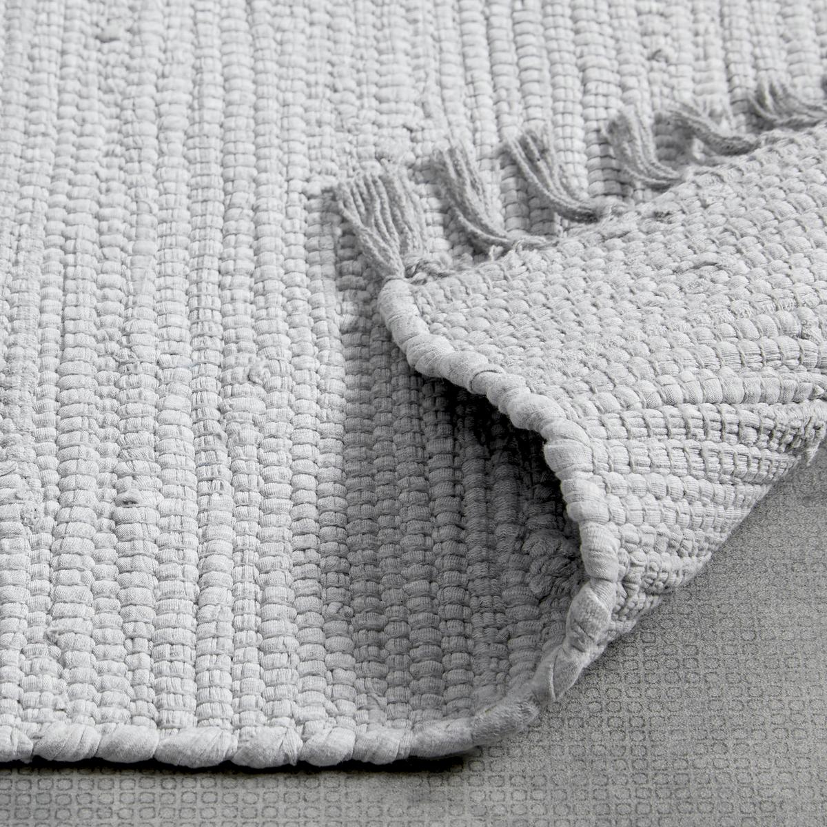 Fleckerlteppich Julia 2 in Grau/Silber ca. 70x130cm - Silberfarben/Grau, Romantik / Landhaus, Textil (70/130cm) - Modern Living