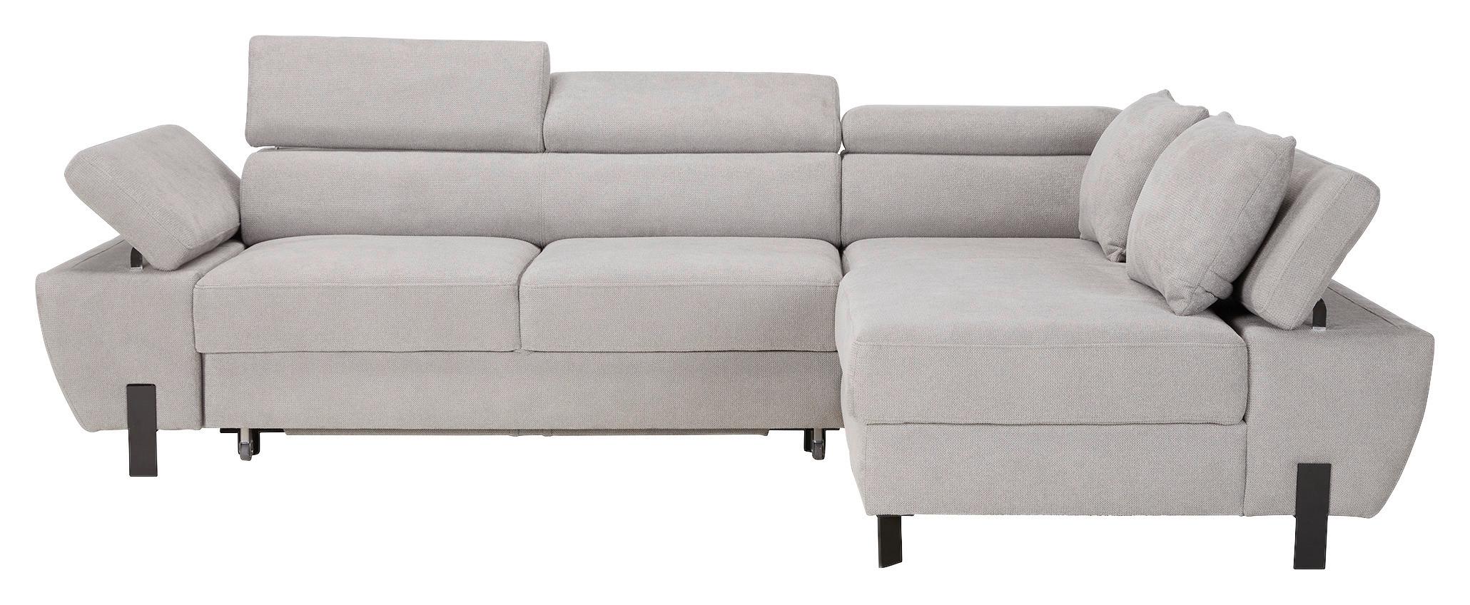 Kutna Garnitura Molina Mini - siva/crna, Moderno, drvni materijal/tekstil (277/189cm) - Mömax