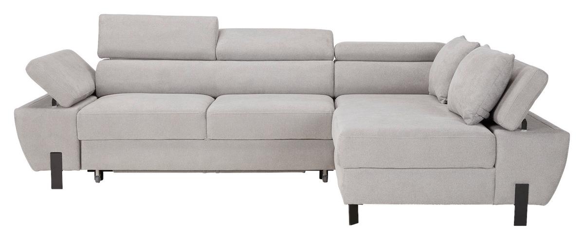 Kutna Garnitura Molina Mini - siva/crna, Moderno, drvni materijal/tekstil (277/189cm) - Mömax