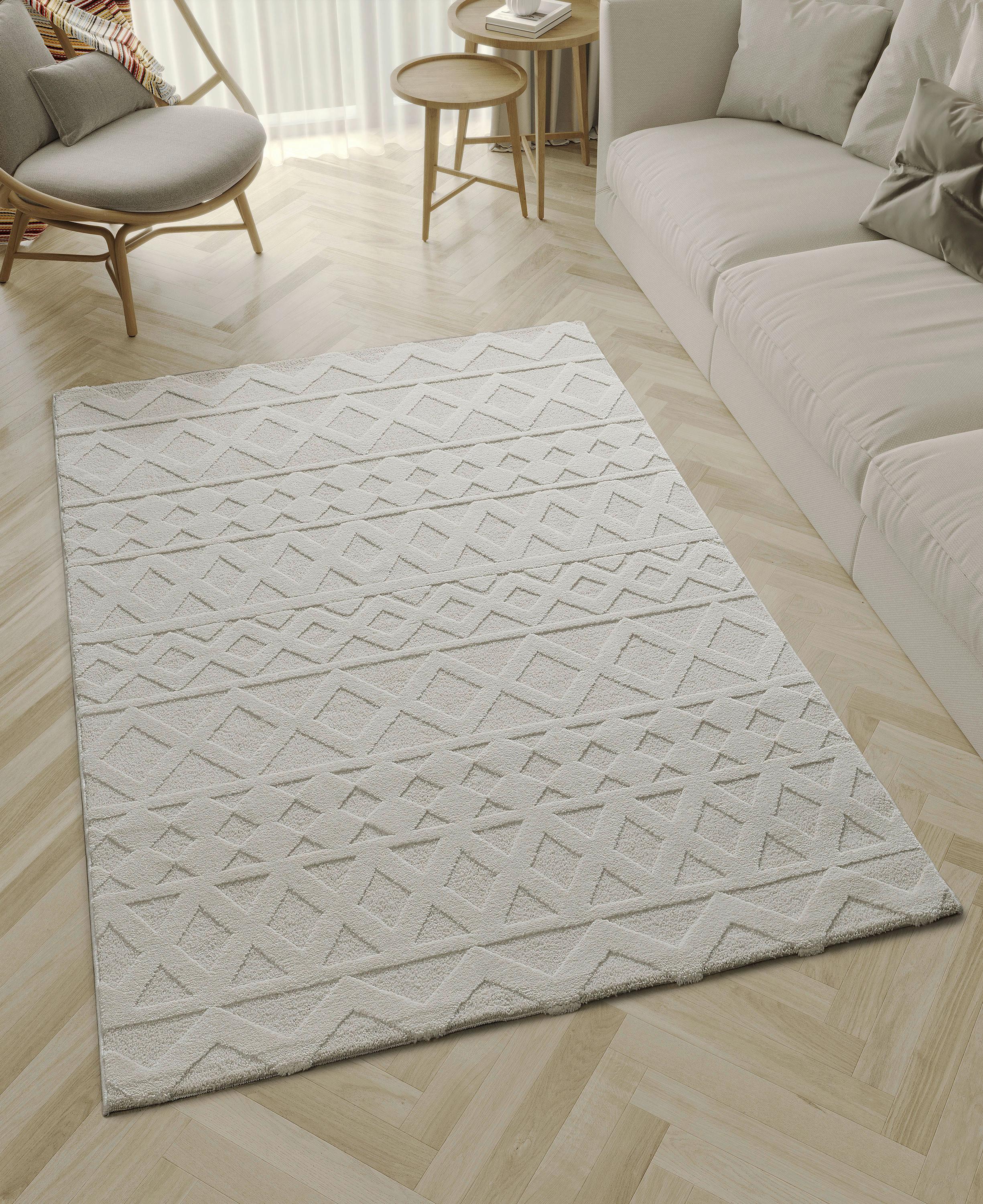 Webteppich Elio Creme/Beige ca. 200x290cm - Beige/Creme, KONVENTIONELL, Textil (200/290cm)