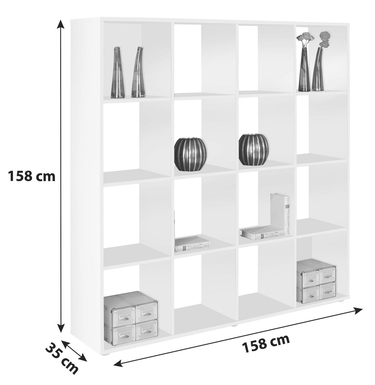 Térelválasztó Berni - tölgyfa színű, Modern, faalapú anyag (158/158/35cm)
