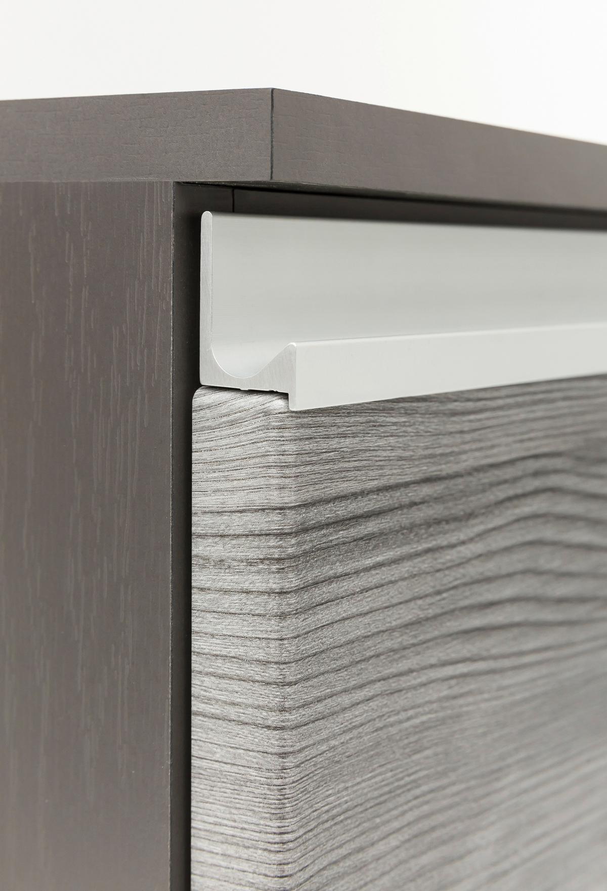 Waschbeckenunterschrank in Grau 'Arezzo' - Silberfarben/Alufarben, Basics, Holzwerkstoff/Kunststoff (60/54/35cm) - Held