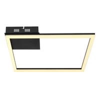 LED-Deckenleuchte Tiny max. 18 Watt - Opal/Schwarz, Design, Kunststoff/Metall (40/40/5,5cm) - Globo