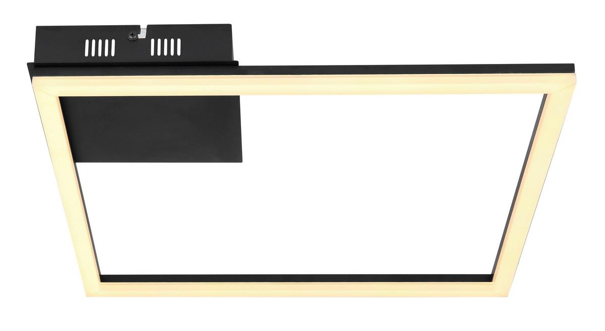 LED-Deckenleuchte Tiny max. 18 Watt - Opal/Schwarz, Design, Kunststoff/Metall (40/40/5,5cm) - Globo