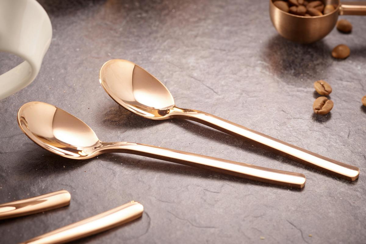 Kaffeeset Cosme in Kupferfarben, 23-teilig - Kupferfarben, Basics, Metall - Echtwerk