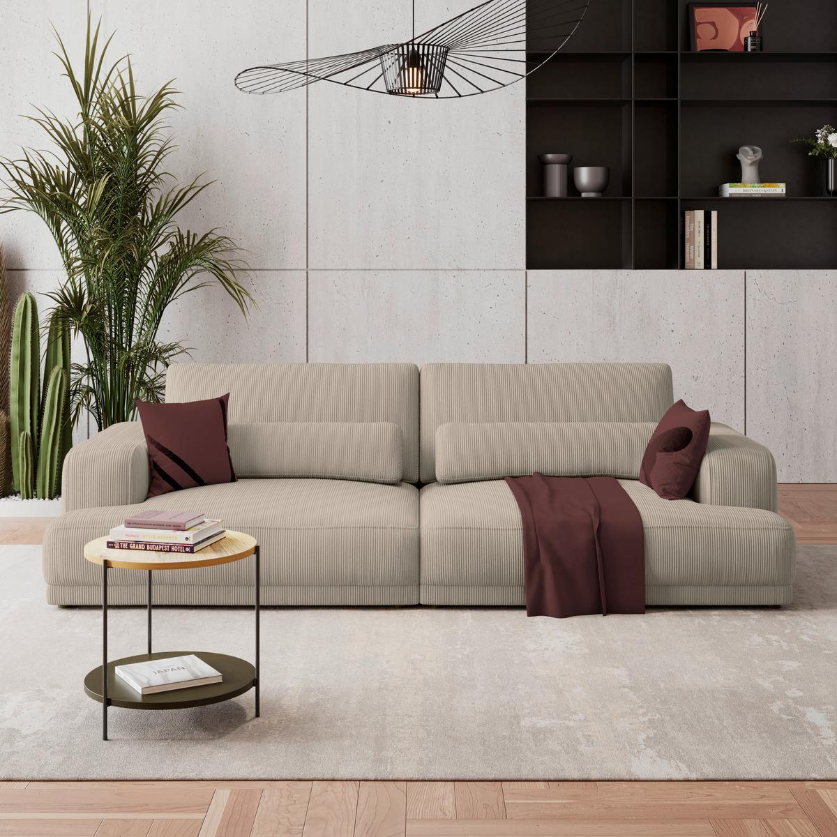 Velika Sofa Savona - smeđa, Trend, tekstil (260/77/111cm) - Luca Bessoni