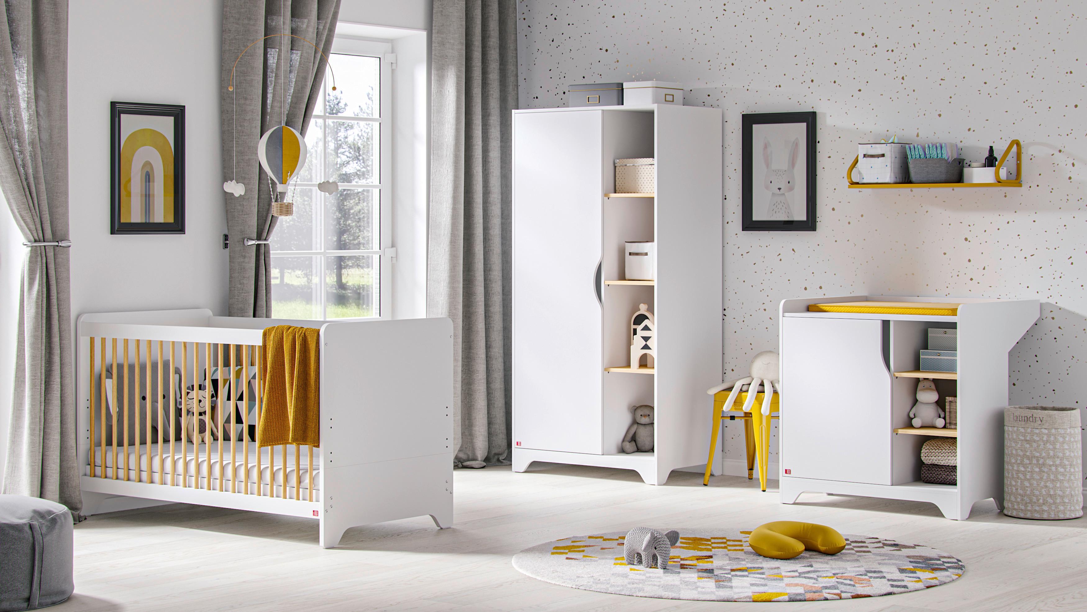 Previjalna Komoda Leaf, Bela, Hrast - bela, Moderno, leseni material (88,5/89,5/75-44cm) - Modern Living