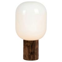 Tischleuchte Skene Table Weiß/Brau max. 40 Watt - Weiß/Braun, Basics, Glas (24,5/24,5/44cm) - Markslöjd