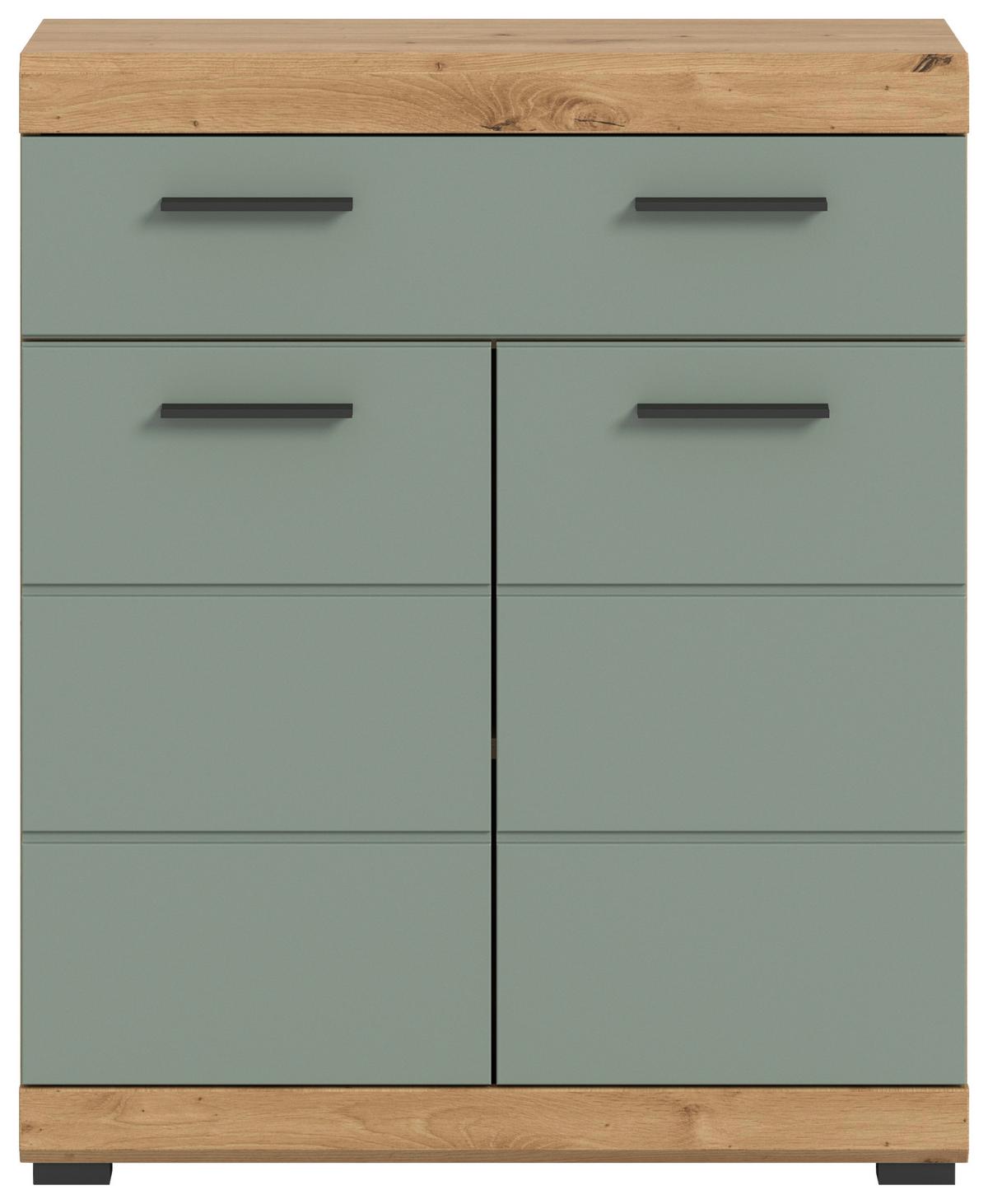 Midischrank Scout ca. 74x88x31 cm Salbeigrün - Salbeigrün/Eichefarben, MODERN, Holzwerkstoff/Kunststoff (74/88/31cm) - MID.YOU