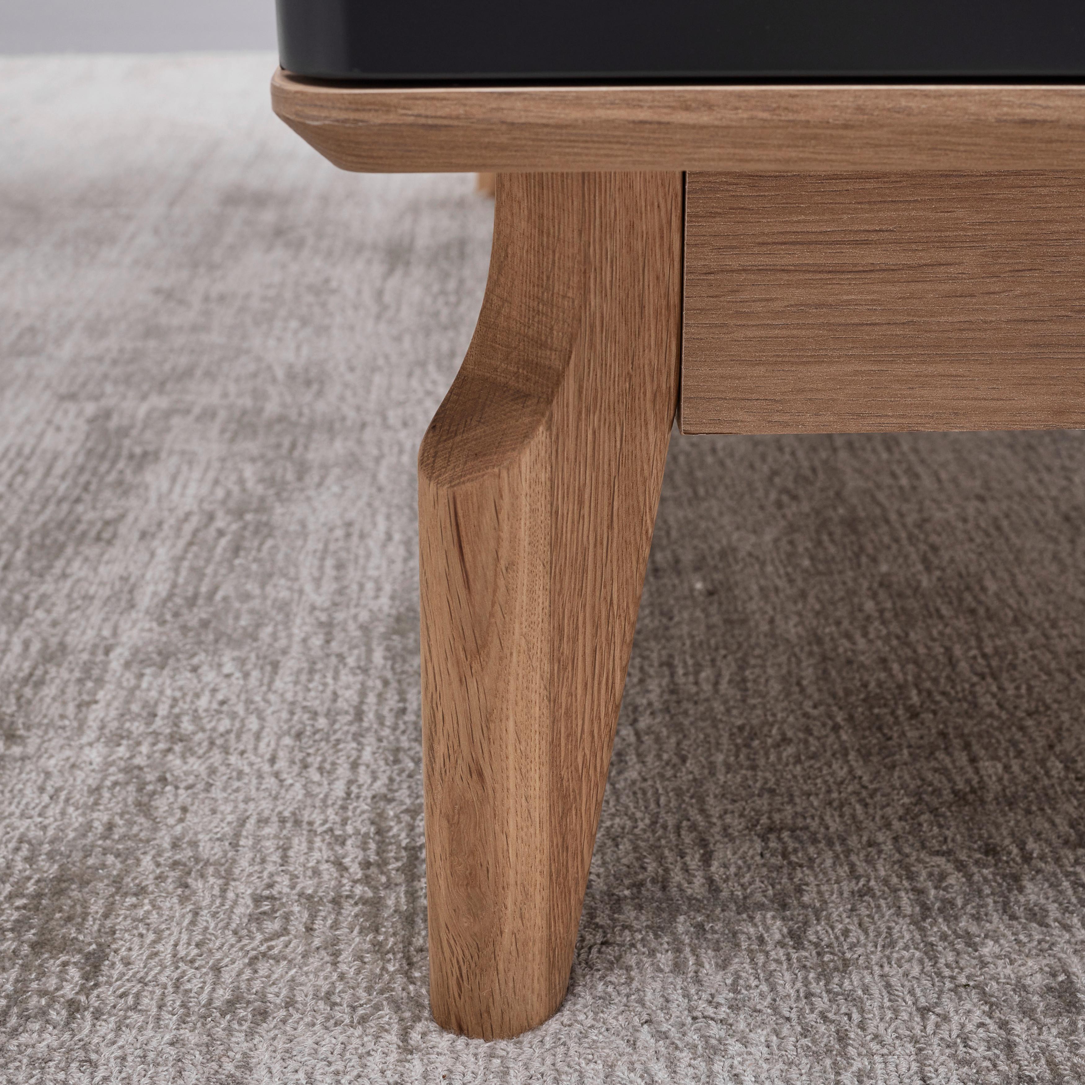 SOFFBORD FOSCO - grå/ekfärgad, Modern, trä (80/80/38cm) - Bessagi Home