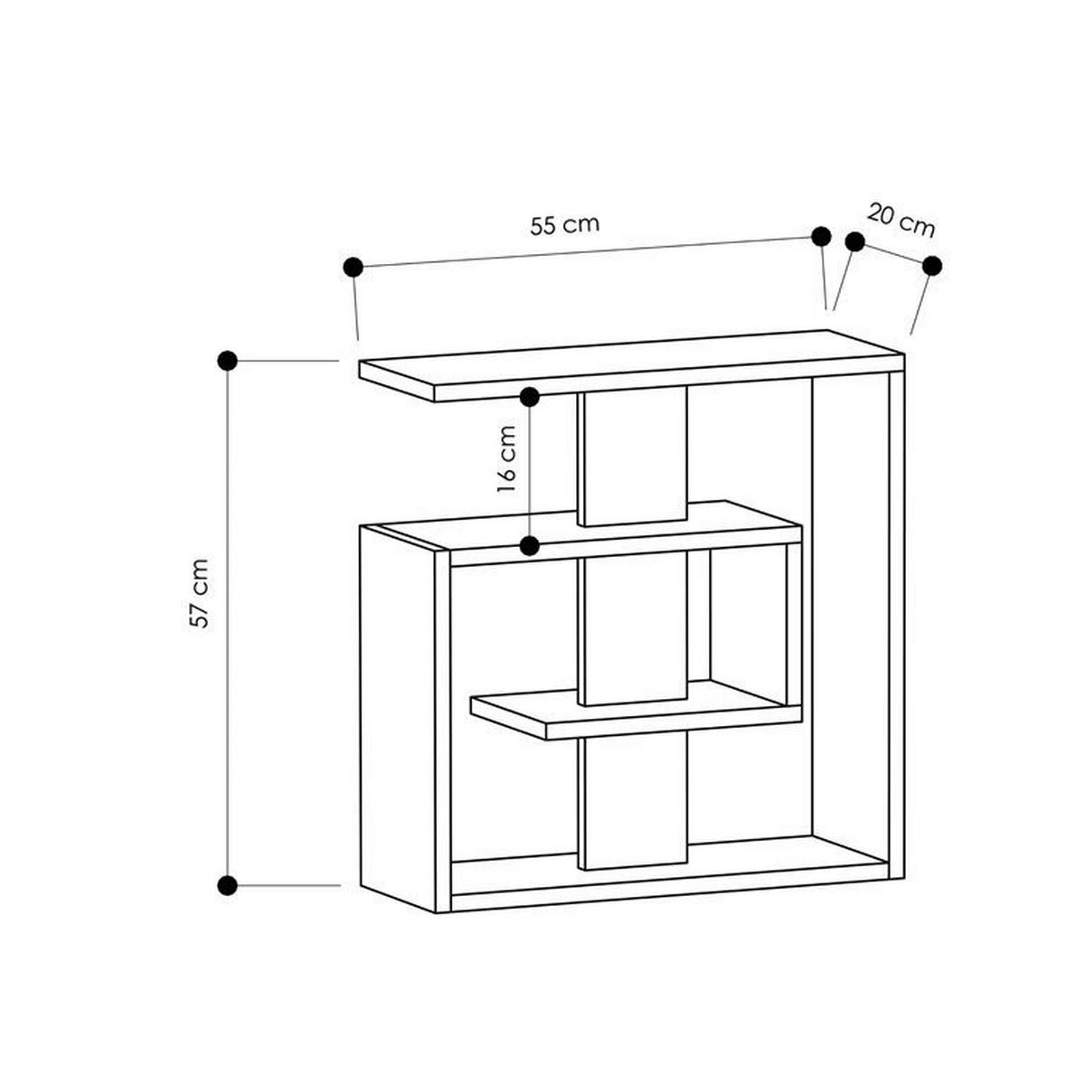 Beistelltisch Saly ca. 55x20x57 cm Mokka/Anthr. - Anthrazit/Mokka, Design, Holzwerkstoff (55/20/57cm) - Livetastic