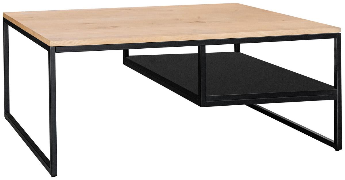 STOLIK KAWOWY TACOMA - kolor dębowy/czarny, Design, materiał drewnopochodny/metal (110/70/45cm) - MID.YOU