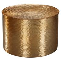 Klubska Miza Rahi - zlate barve, Trendi, kovina (61/61/40,5cm) - MID.YOU