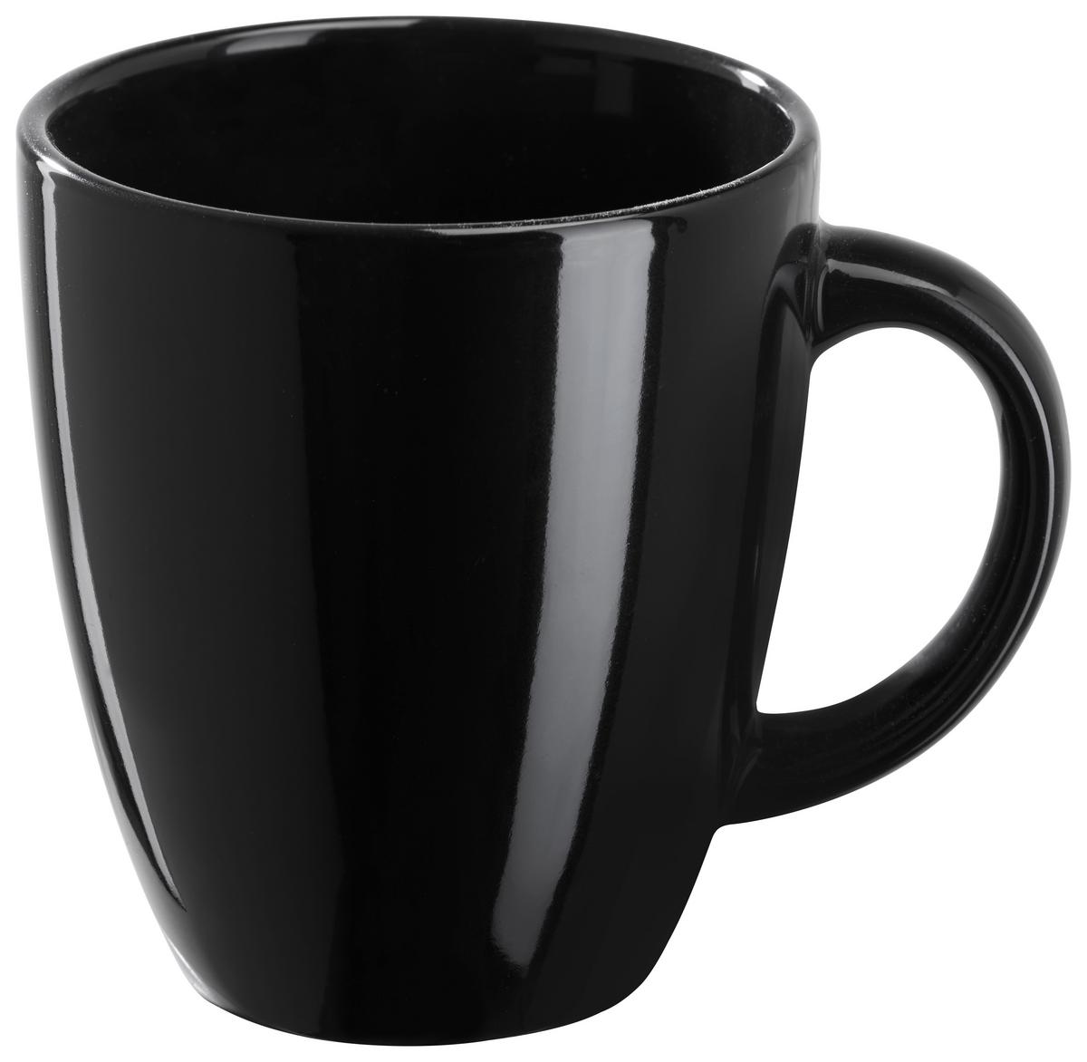 Kaffeebecher Katrin in verschiedenen Farben - Weiss/Schwarz, Konventionell, Keramik (8,5/9,5cm) - Based