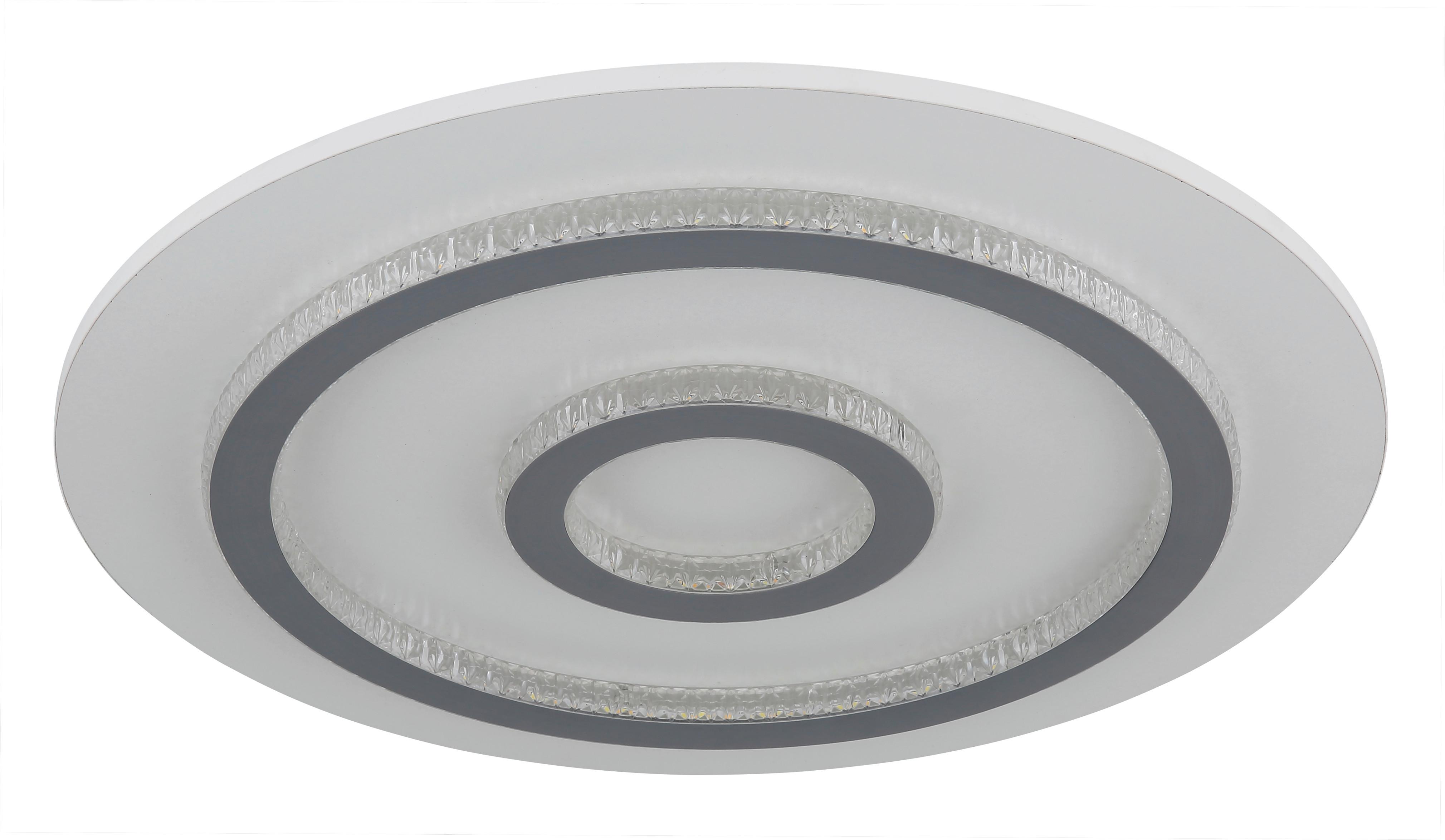 LED-DECKENLEUCHTE 48042-40W  JAYDEN - Klar/Weiss, Design, Kunststoff/Metall (45/5,5cm) - Globo