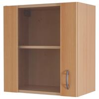 Kuhinjska Zgornja Omarica Nano, Barva Bukve - barve nerjavečega jekla/barve bukve, Moderno, umetna masa/leseni material (50/54,8/32cm) - FlexWell