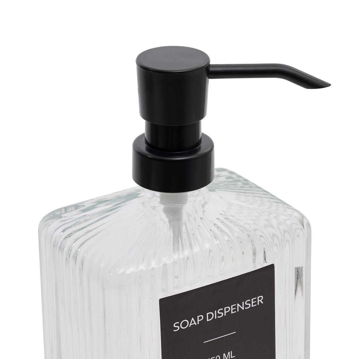 Dozator săpun Sally cca. 750 ml - albastru/transparent, Basics, sticlă (10/7/22,5cm)