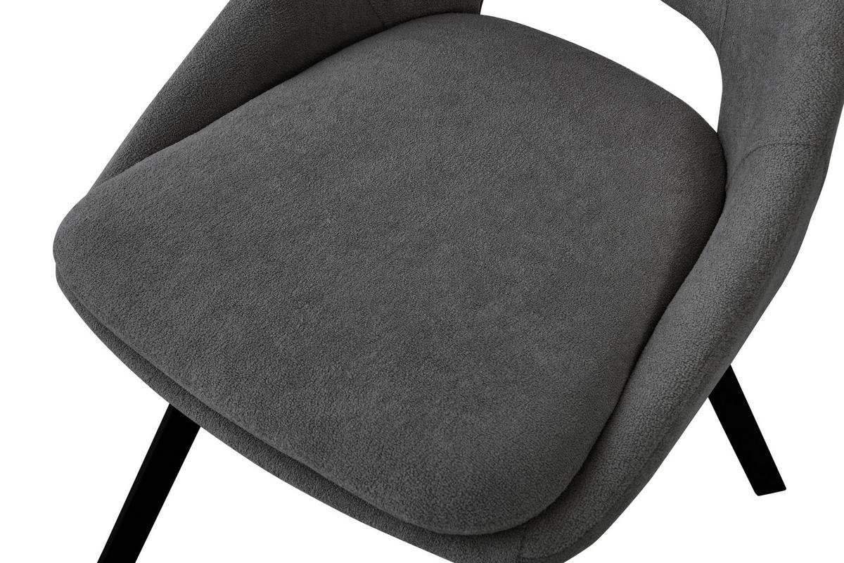 KRZESŁO WALLY - antracytowy/czarny, Design, metal/tkanina (48/85/56cm) - Boxxx