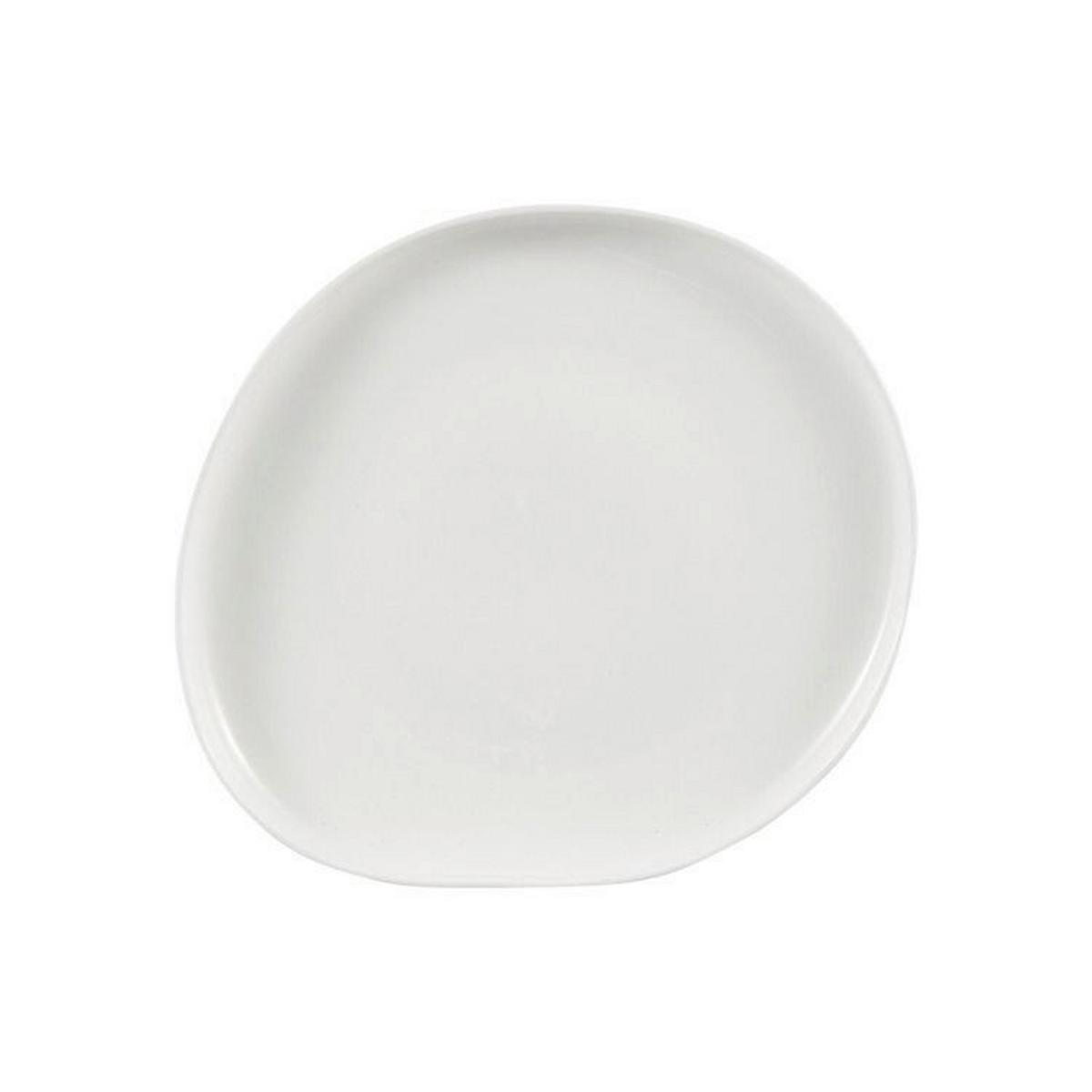 SERWIS OBIADOWO-ŚNIADANIOWY BARLES  25TLG - biały wysoki połysk, Basics, ceramika (30/30/10cm)