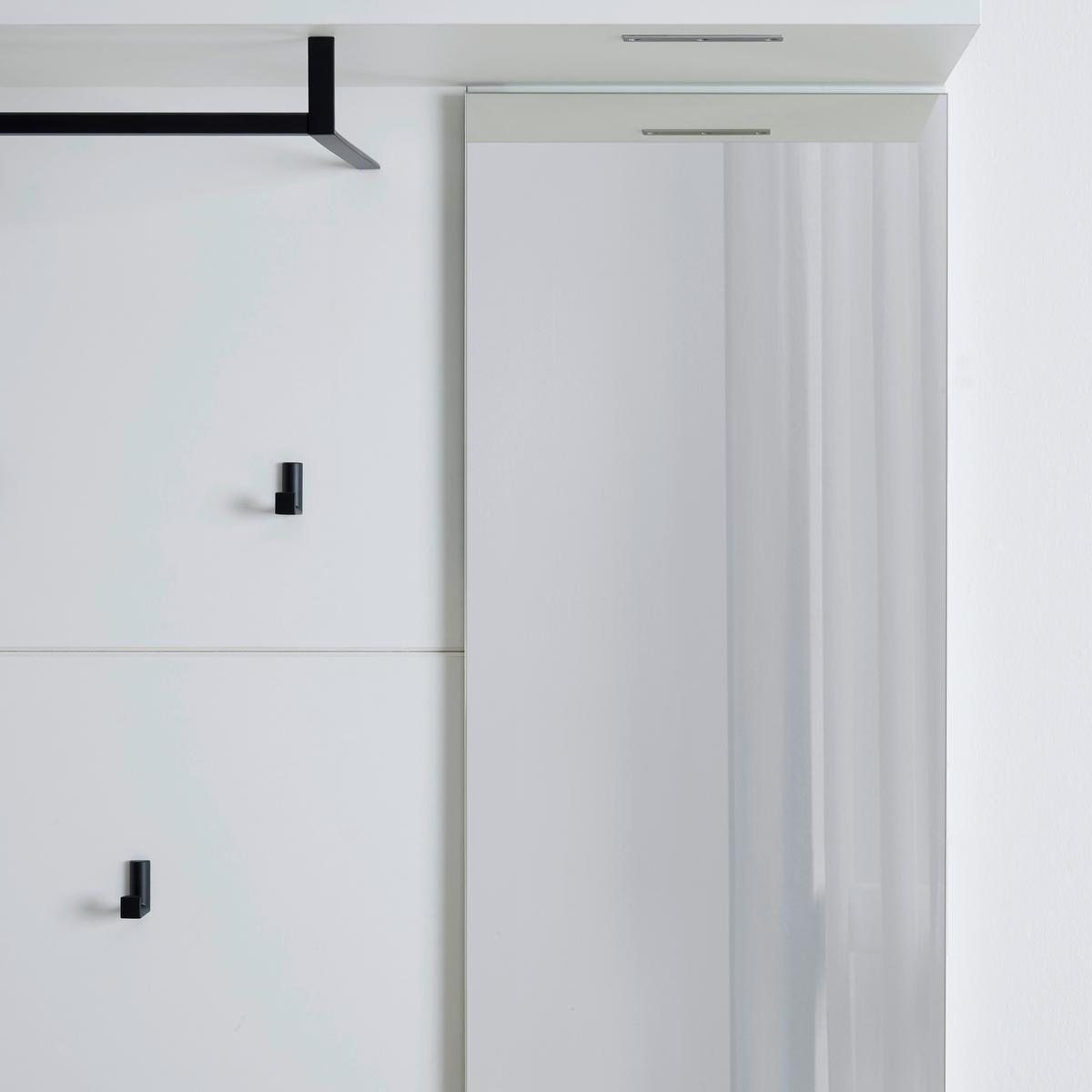 Garderobenpaneel Dallas Weiss - Weiss, Modern, Glas/Holzwerkstoff (120/149/30cm) - Mömax