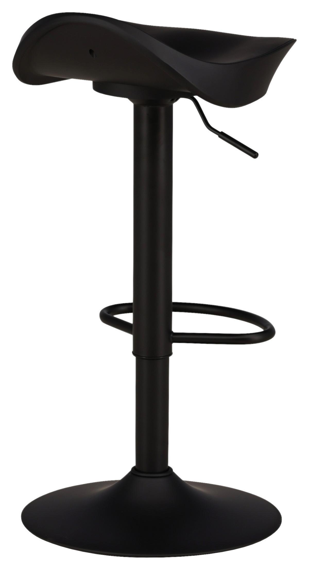 Barhocker-Set Adesto 2er-Set ca. 40x69 cm Schwarz - Schwarz, Design, Kunststoff/Metall (40/69/38cm) - Livetastic