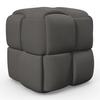 Hocker Ella Dunkelgrau Bouclé - Dunkelgrau/Schwarz, MODERN, Holz/Kunststoff (45/45/45cm) - Bessagi Home
