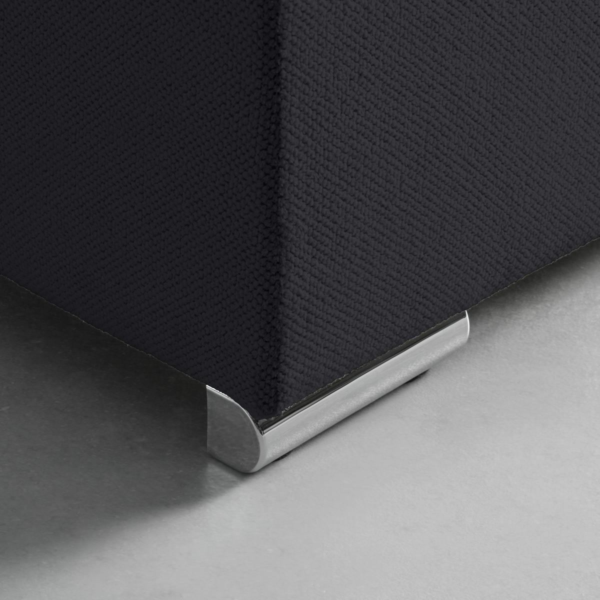 Boxspringbett Papilon Schwarz ca. 180x20cm - Zinkfarben/Schwarz, KONVENTIONELL, Holz/Holzwerkstoff (180/200cm) - Premium Living