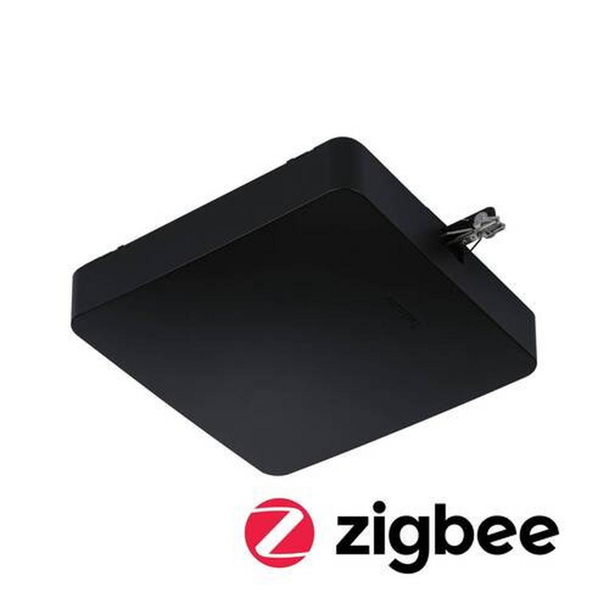 Schienensystem-Einspeiser ZB Mitteleinspeisung in Schwarz - Schwarz, Basics, Kunststoff (22,7/4,8cm) - Paulmann