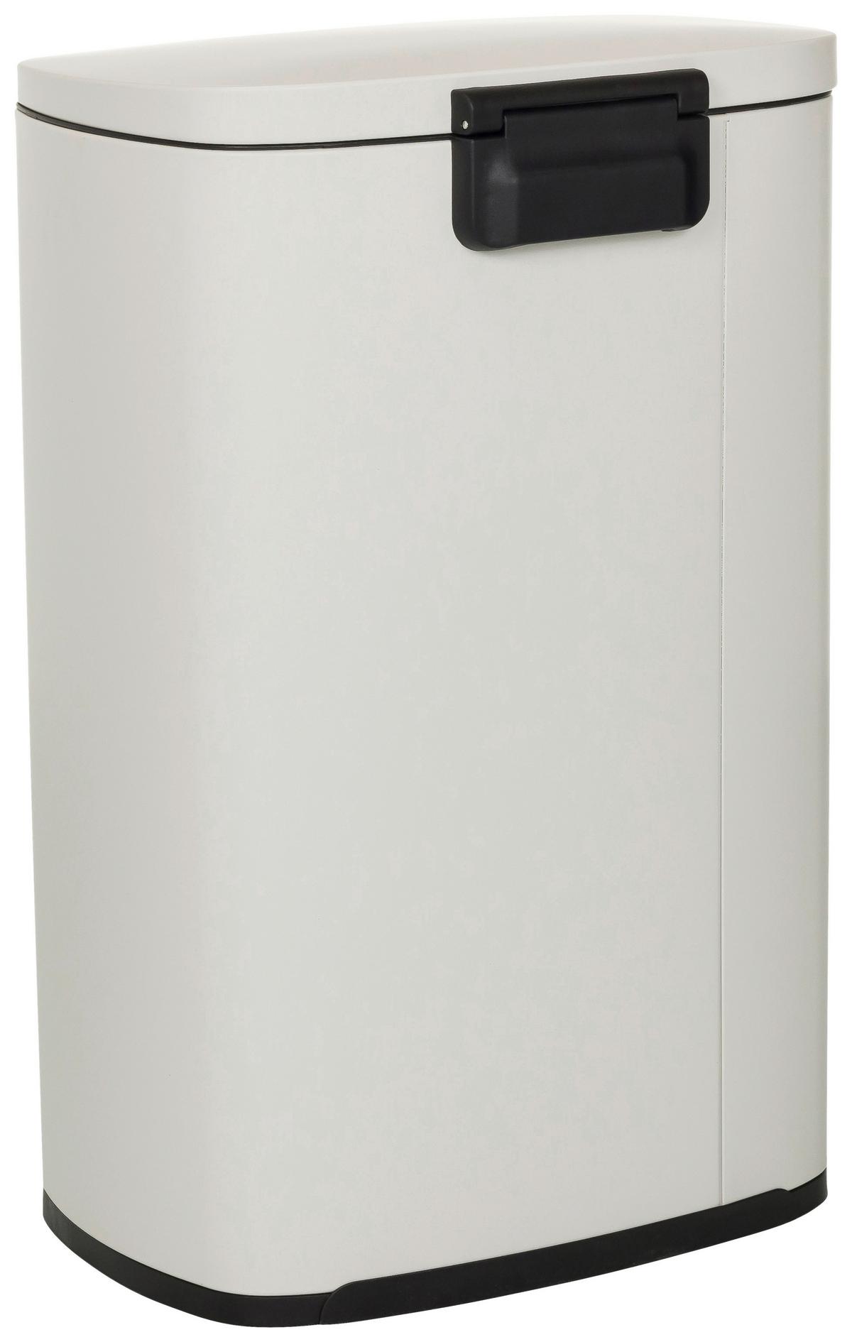 Abfallsammler Clean Beige ca. 30x64x42,5cm - Beige/Schwarz, MODERN, Kunststoff/Metall (30/64/42,5cm) - MID.YOU