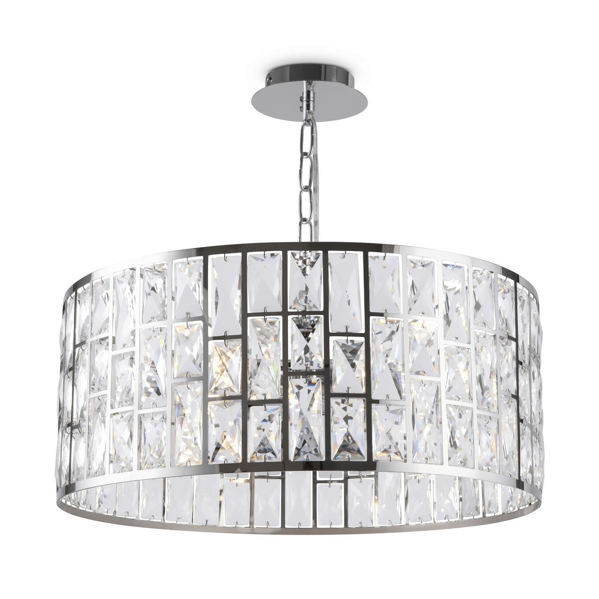 Kronleuchter Gelid Chromfarben max. 60 Watt - Chromfarben/Transparent, Trend, Glas/Metall (50/26.8cm) - MAYTONI