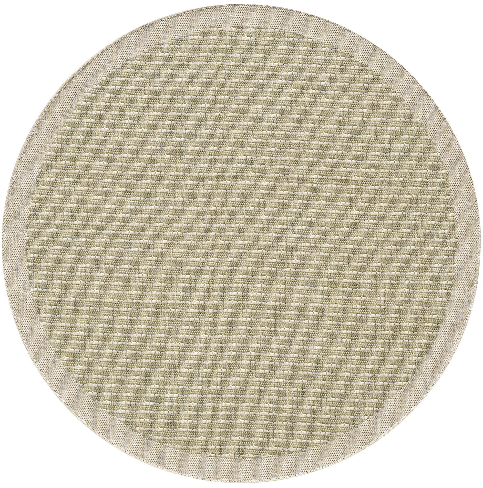 Outdoorteppich Giza Grün Ø ca. 120cm - Grün, Basics, Textil (120cm) - Novel