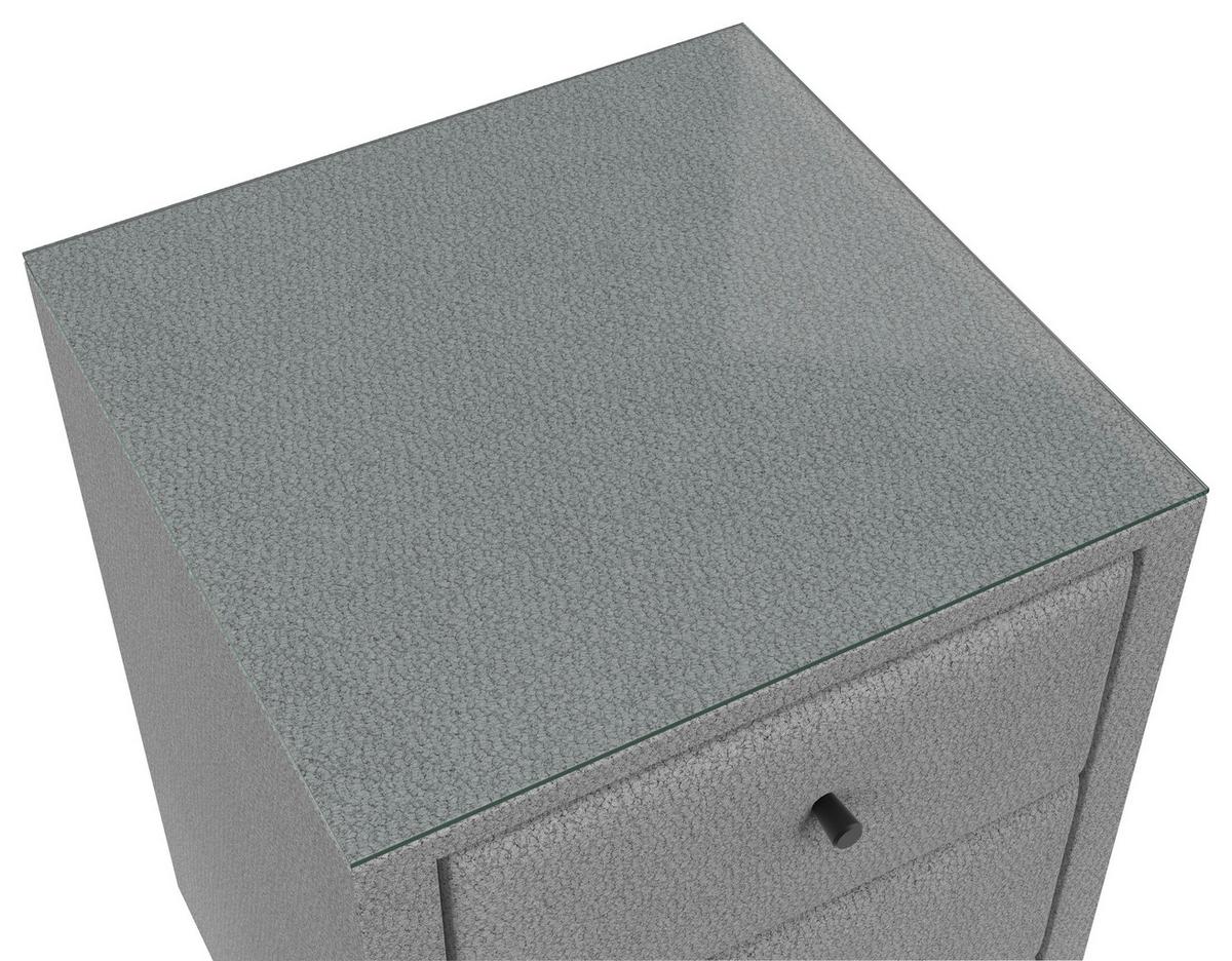 Noćni Ormarić Carmen - srebrne boje, Konvencionalno, plastika (52/68/48,5cm) - Modern Living