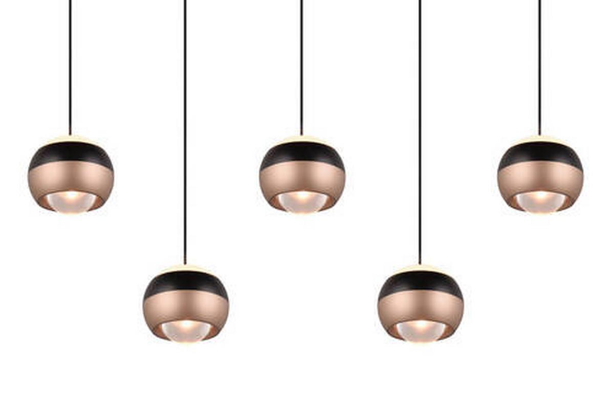 LAMPA WISZĄCA LED 344410532 ORBIT - czarny, Design, metal (100/10,5/200cm)
