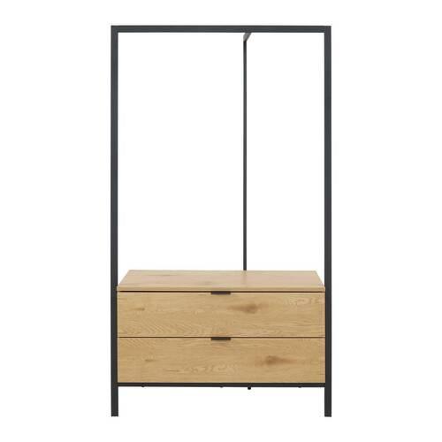 HALLMÖBEL CONNOR - ekfärgad, Modern, metall/trä (90/160/43cm) - Bessagi Home