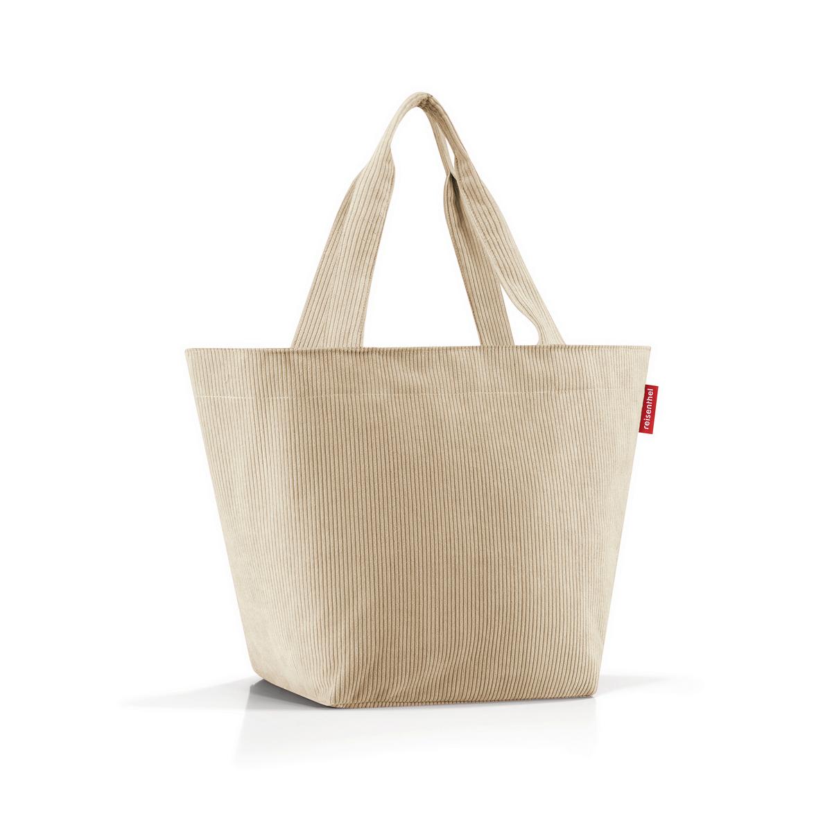 TORBA SHOPPER SHOPPER M CORD SAND - beżowy, Basics, tkanina (51/30,5/26cm) - Reisenthel