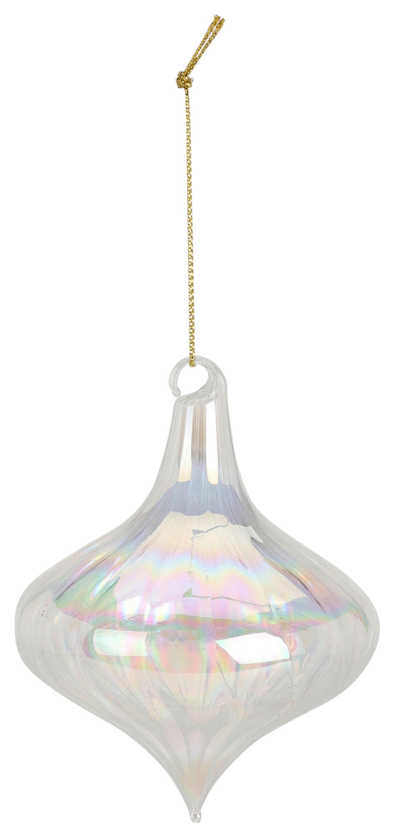 Christbaumhänger ROZE - Hellrosa/Transparent, Glas (8/8/10cm)
