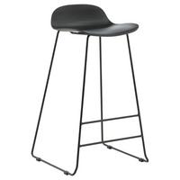 BARHOCKER-SET WAVE - Schwarz, Design, Kunststoff/Metall (50/87/42cm) - Livetastic