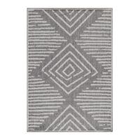 Flachwebeteppich Aruba Grau ca. 60x100cm - Grau, Design, Textil (60/100cm) - Novel