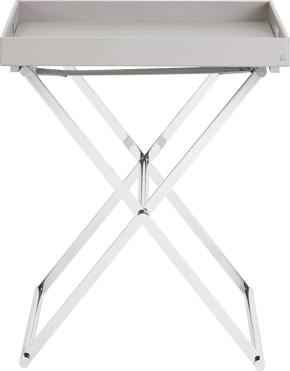 STOLIK BOCZNY HOMELINE JOOP! - szary/kolor chromowy, Basics, tworzywo sztuczne/metal (66/68/47cm) - Joop!
