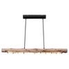 Hängeleuchte Felicitas in Naturfarben max. 15 Watt - Schwarz/Naturfarben, Basics, Holz/Kunststoff (100/8/150cm) - Globo