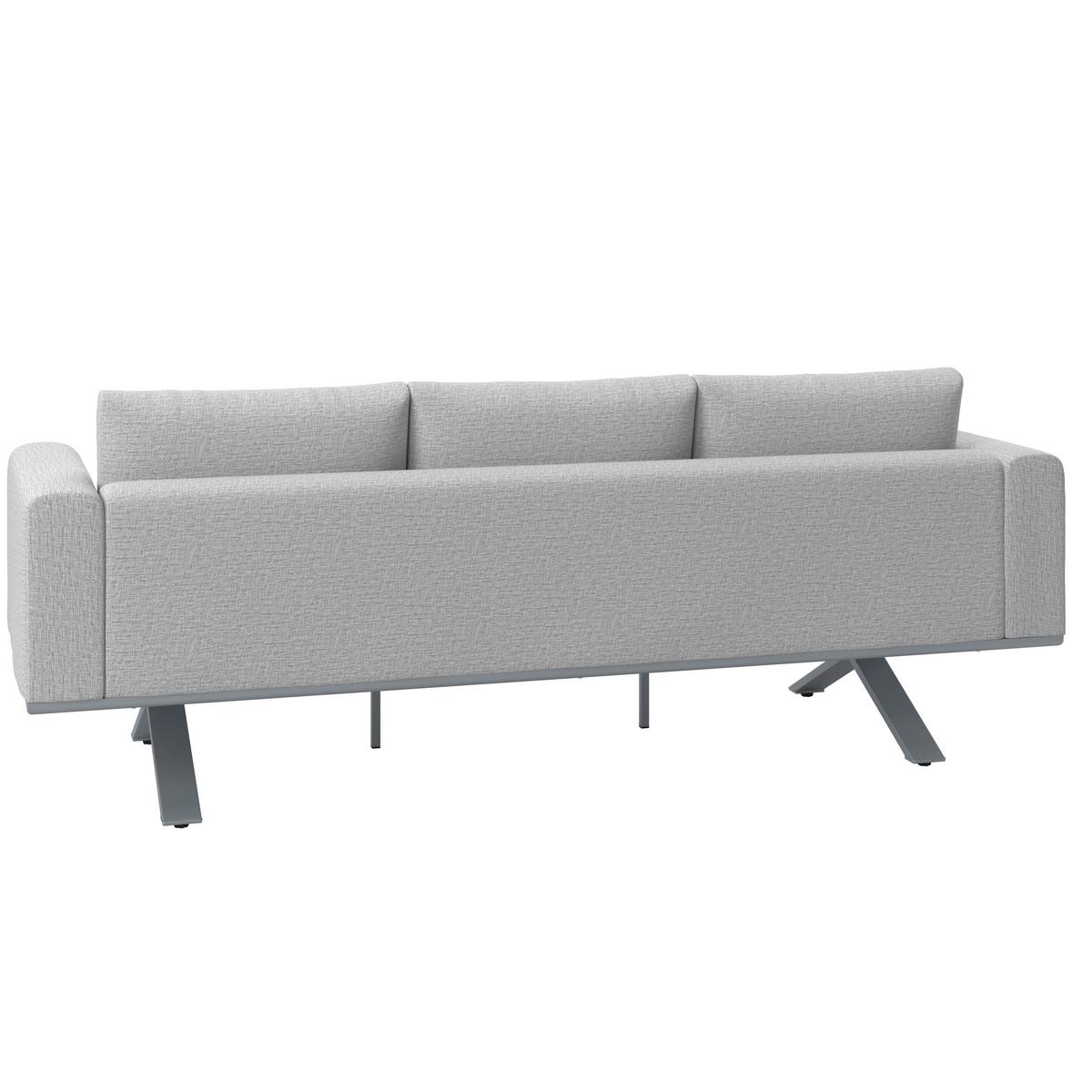 LOUNGEGARNITUR SOFIA - Hellgrau/Naturfarben, Modern, Kunststoff/Textil (221/67/80cm) - Bessagi Garden