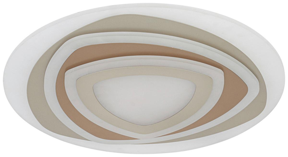 LAMPA SUFITOWA ELLA - biały/cappuccino, Trend, tworzywo sztuczne/metal (50/6cm) - Novel