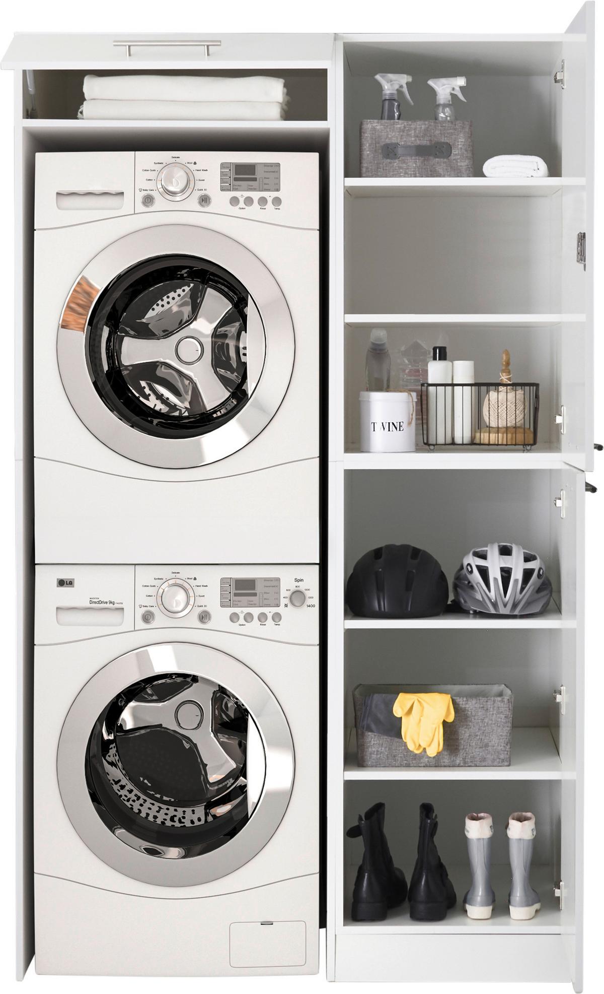 Hauswirtschaftsraum Clara Weiß B: ca. 117 cm - Weiß, KONVENTIONELL, Holzwerkstoff (117/200/67,6cm) - Respekta