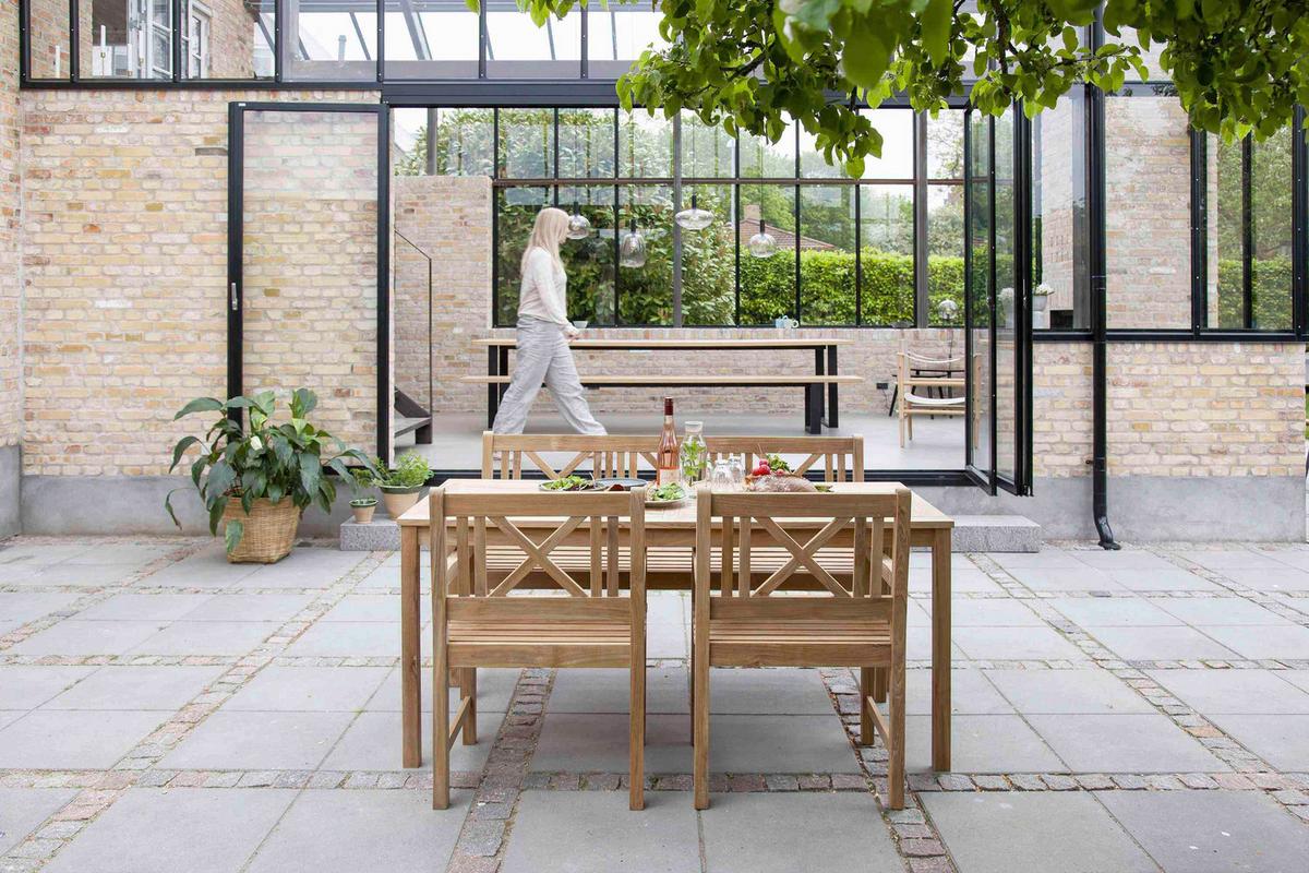 Gartensessel Rosenborg Teak - Teakfarben, Natur, Holz (59/89/59cm) - Gardenson
