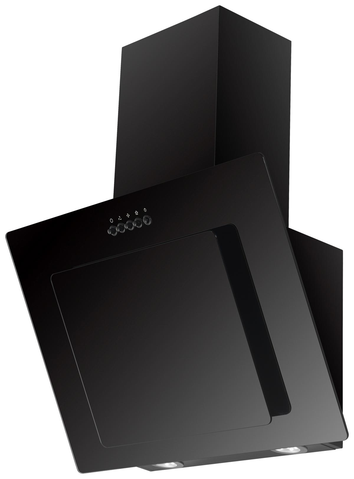 Dunstabzugshaube Respekta Mina Schwarz - Schwarz, Trend, Glas/Metall (60/64,3-92,3/31,2cm) - Respekta